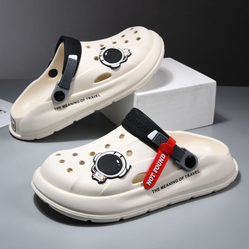 Wholesale Men's summer thick-soled casual sports non-slip soft-soled sandals outdoor dual-use drooping beach slippers